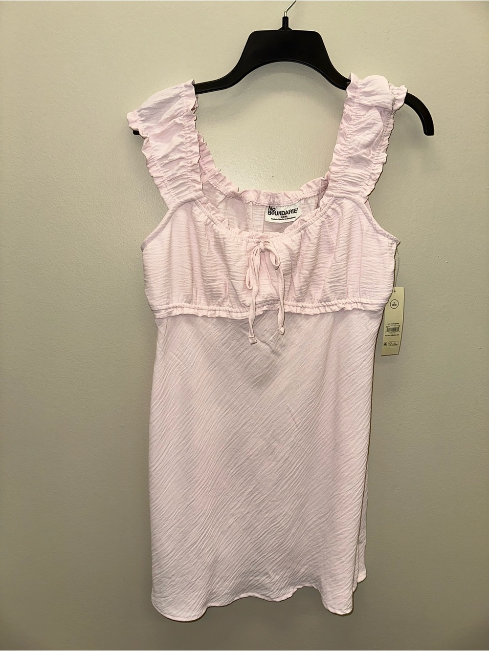 No Boundaries Fit and Flare Mini Dress Short Sleeves light pink Size Medium NEW